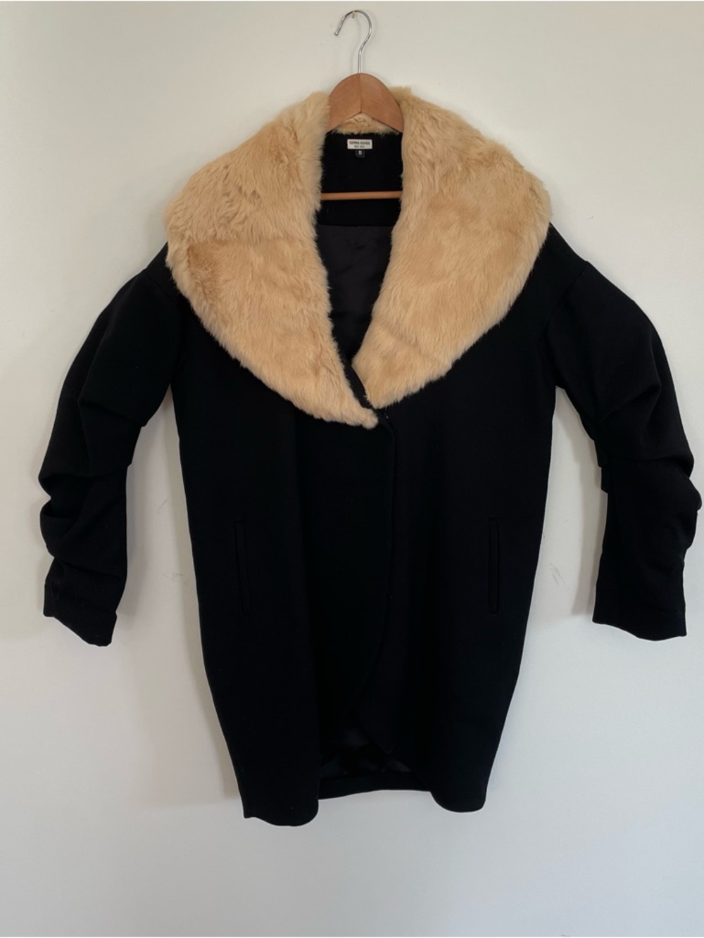 Vintage 90’s Gemma Kahng Wool Rabbit Fur Coat